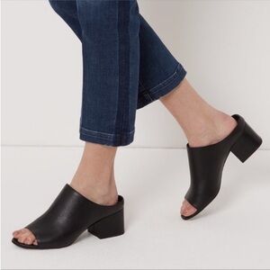 3.1 PHILLIP LIM Black Leather Mules with Block Heel